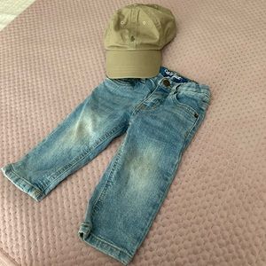Infant Polo hat and Cat Jack Jean 12mo bundle
